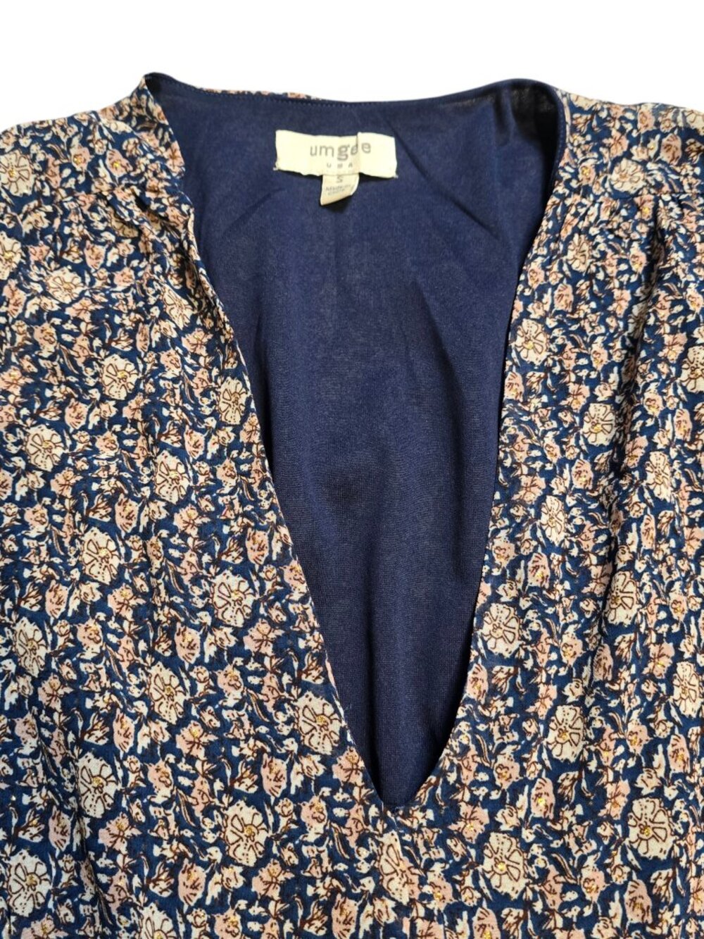 Umgee Women’s The Mindy Maxi Navy Floral Dress S - Picture 8 of 12